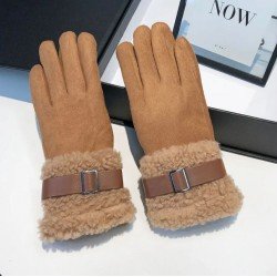 Перчатки женские AIDINI, бежевые